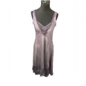 NWT Komarov Women's Beaded Charmeuse &
Chiffon Midi Dress Size PM